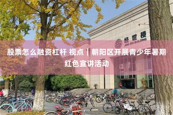 股票怎么融资杠杆 视点｜朝阳区开展青少年暑期红色宣讲活动